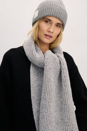 Woolen scarf MOON ASH gray