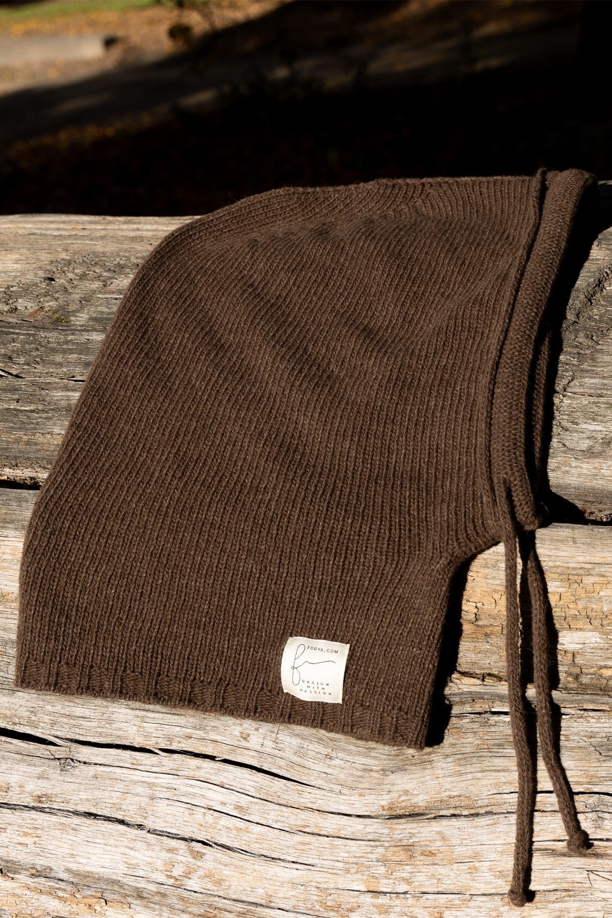 Woolen balaclava brown