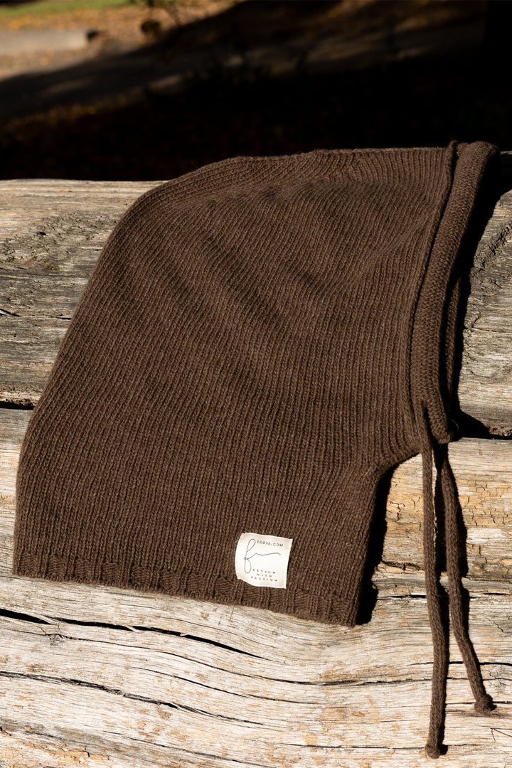 Woolen balaclava brown