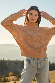 Wool classic caramel golf sweater