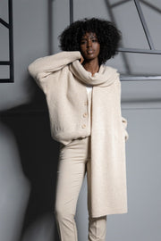 Beige woolen scarf