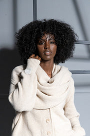 Beige woolen scarf