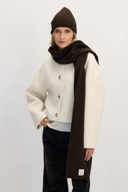 Brown woolen scarf